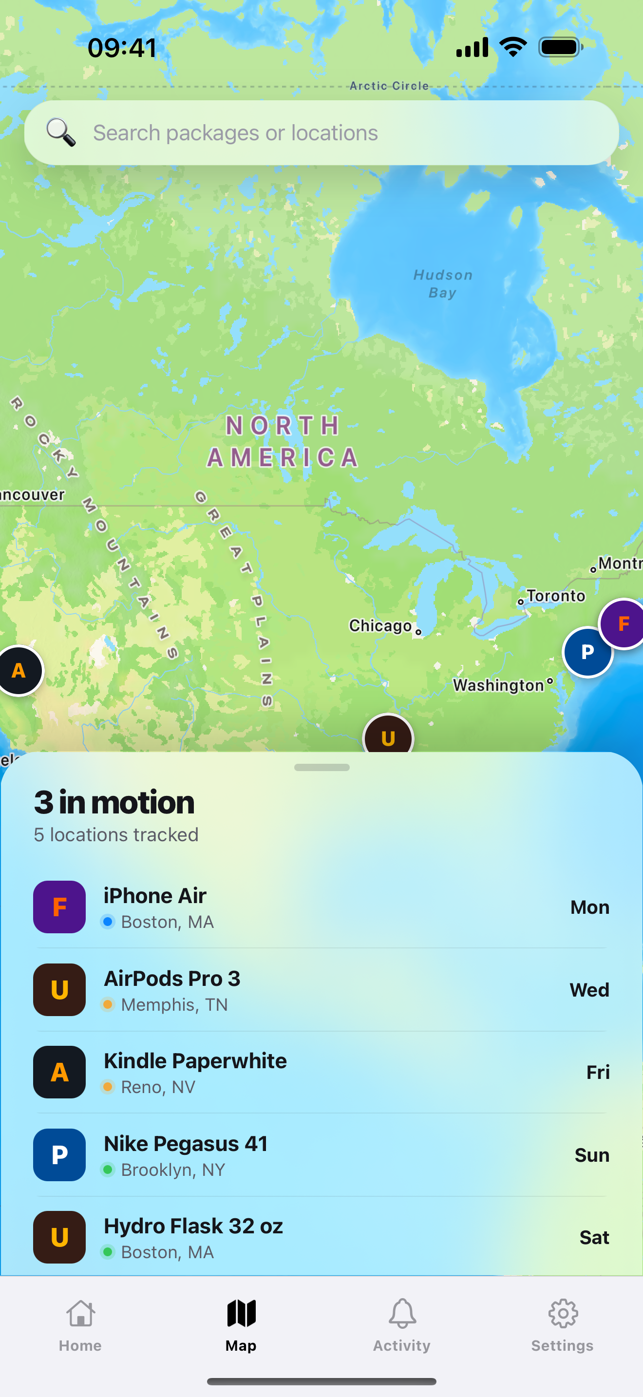 Map of all packages