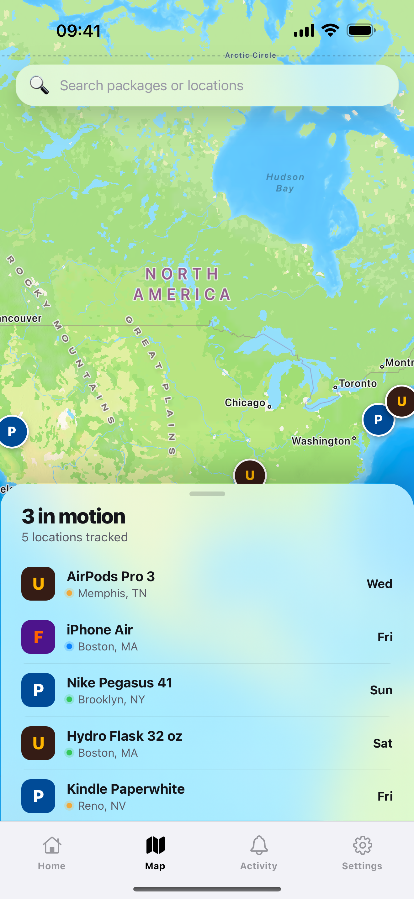 Map of all packages